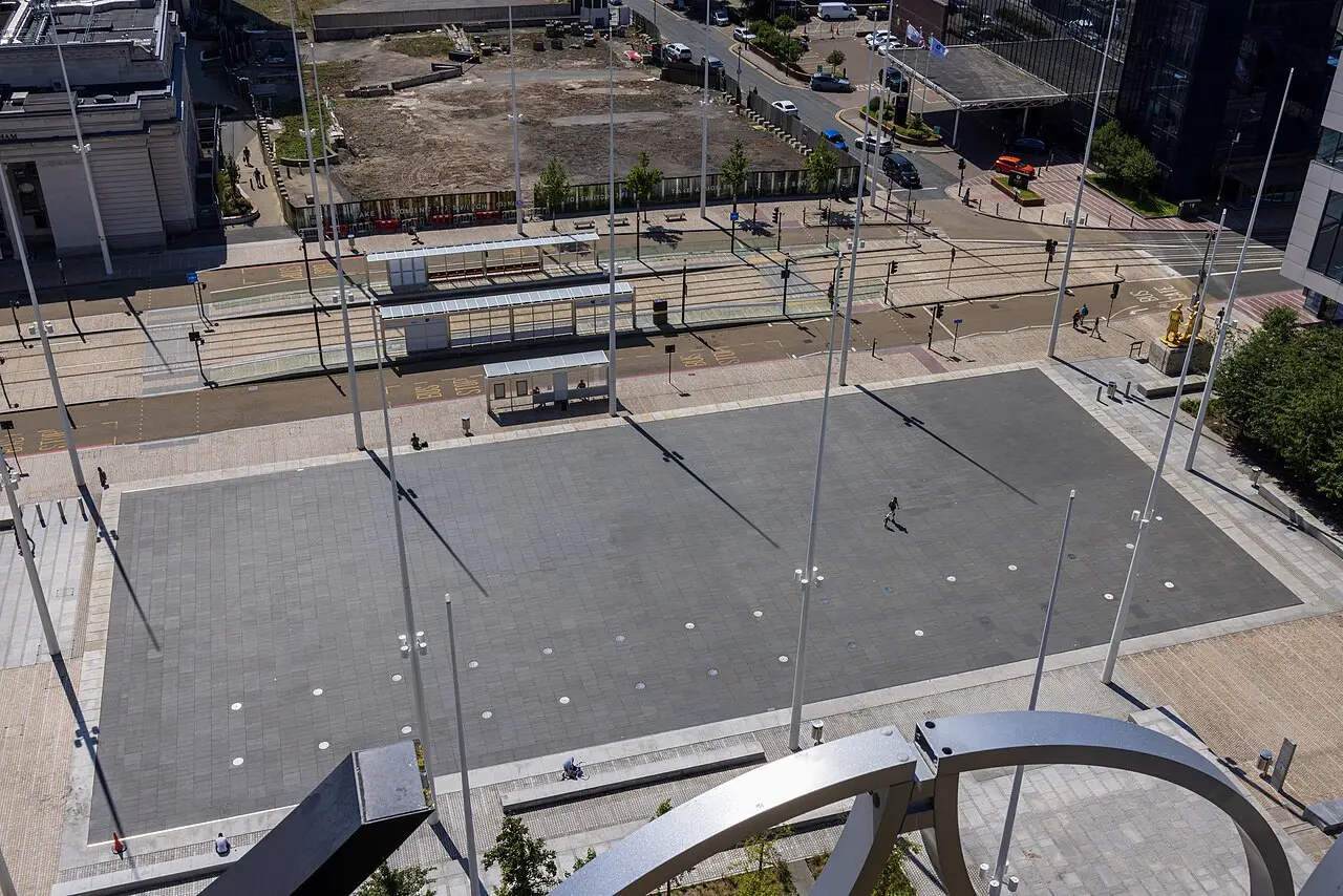 Centenary Square seen from the Library of Birmingham