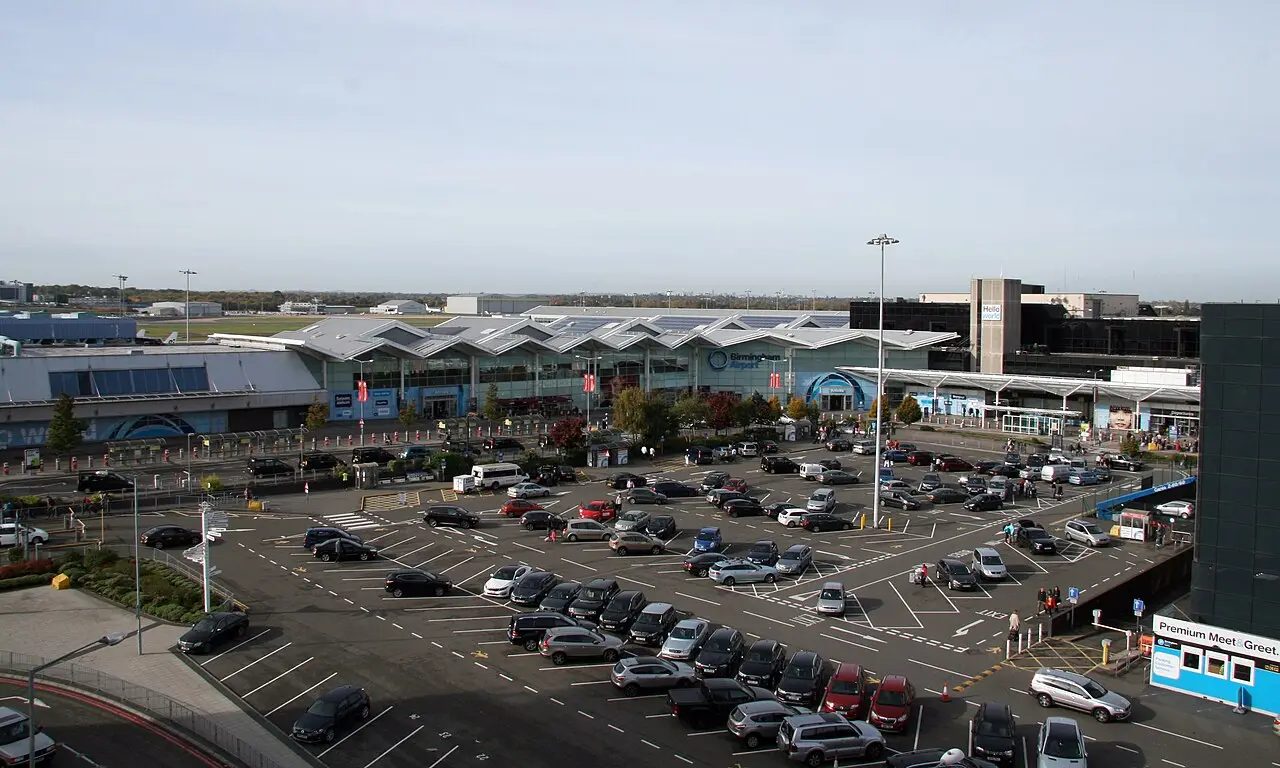 The terminal buildings at Birmingham Airport