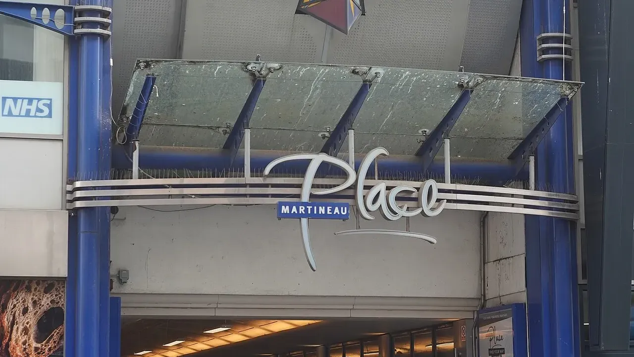 The Corporation Street entrance to Martineau Place