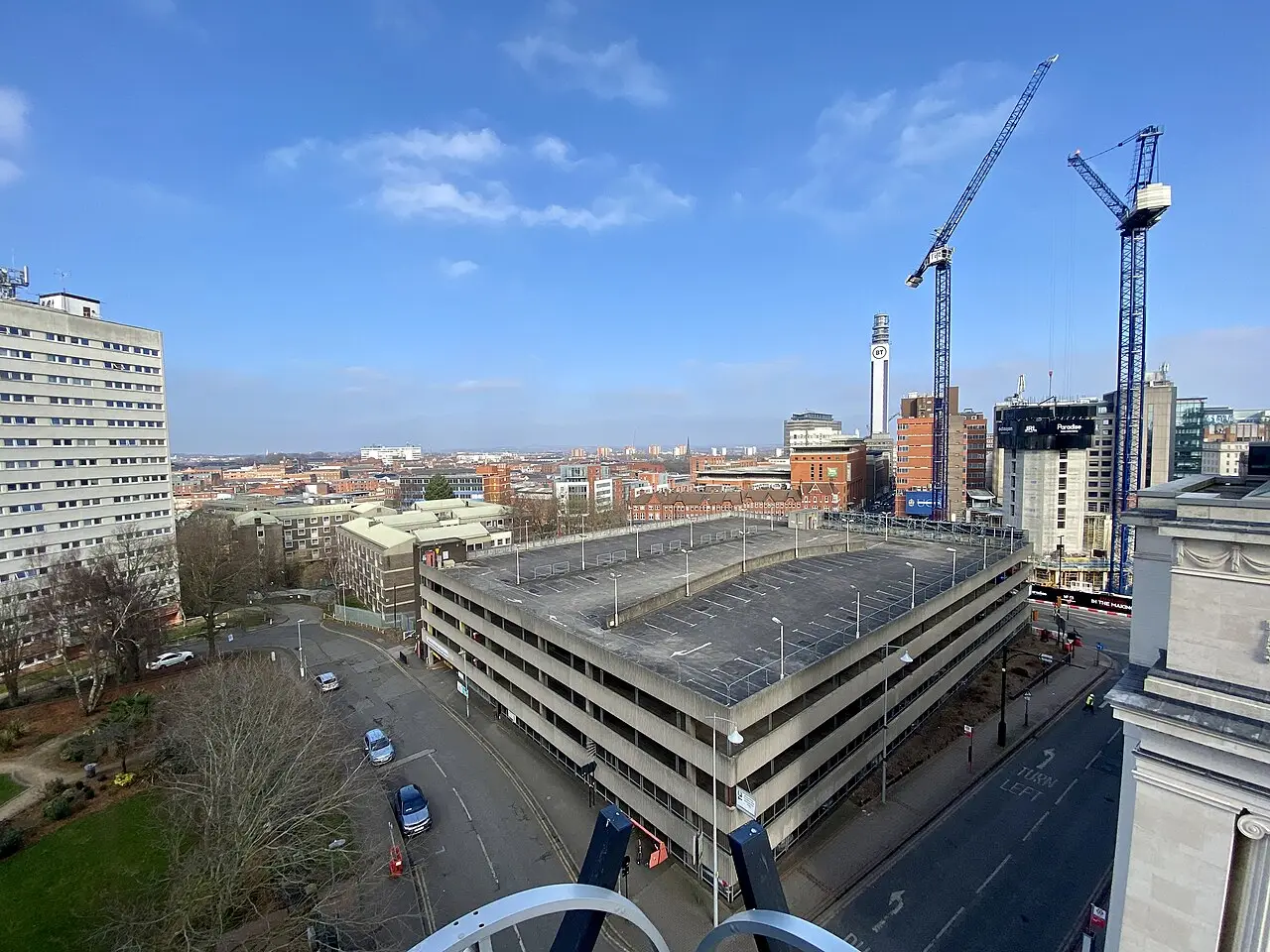 Paradise Circus car park in the city centre