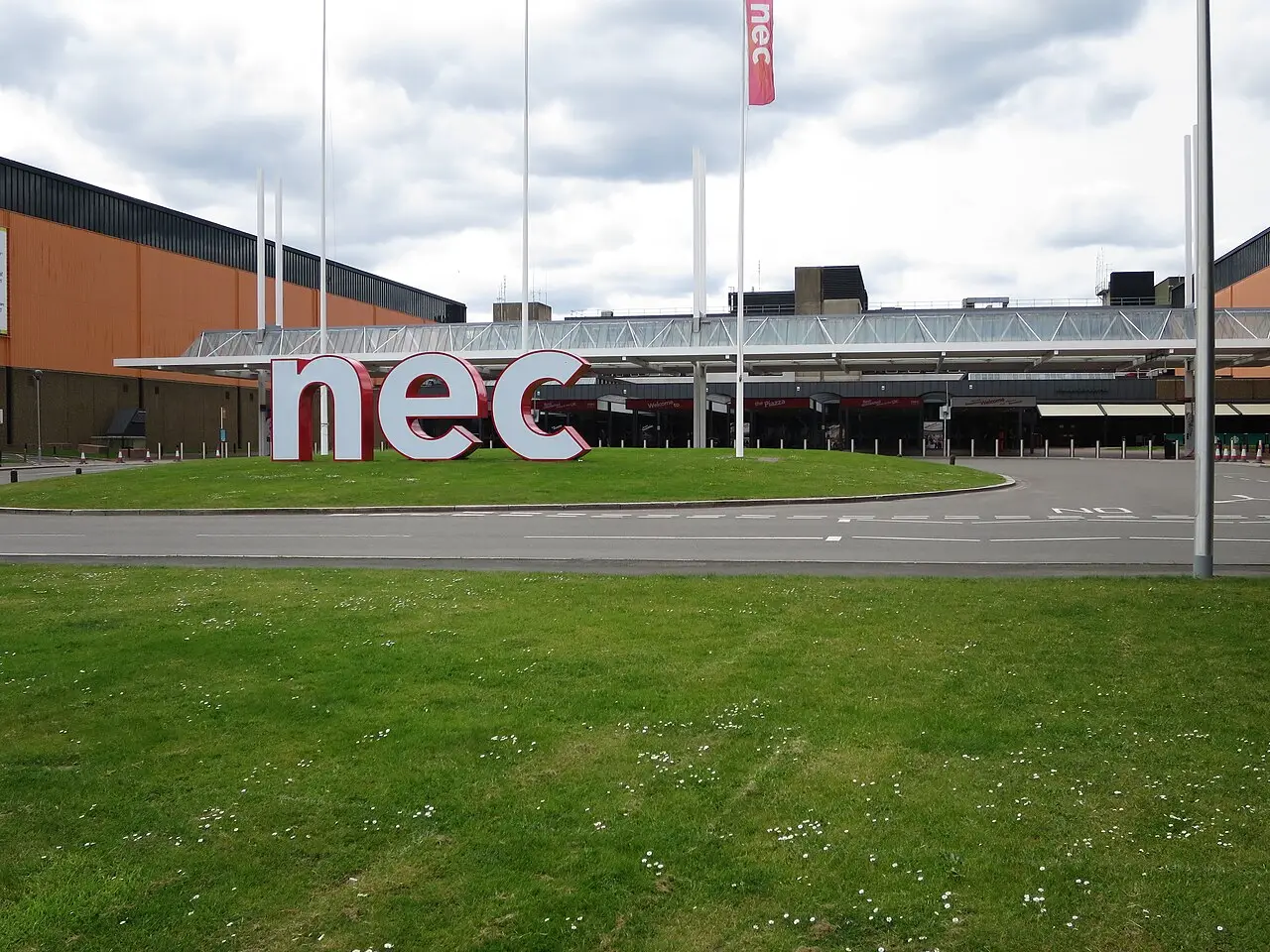 The main entrance to the National Exhibition Centre
