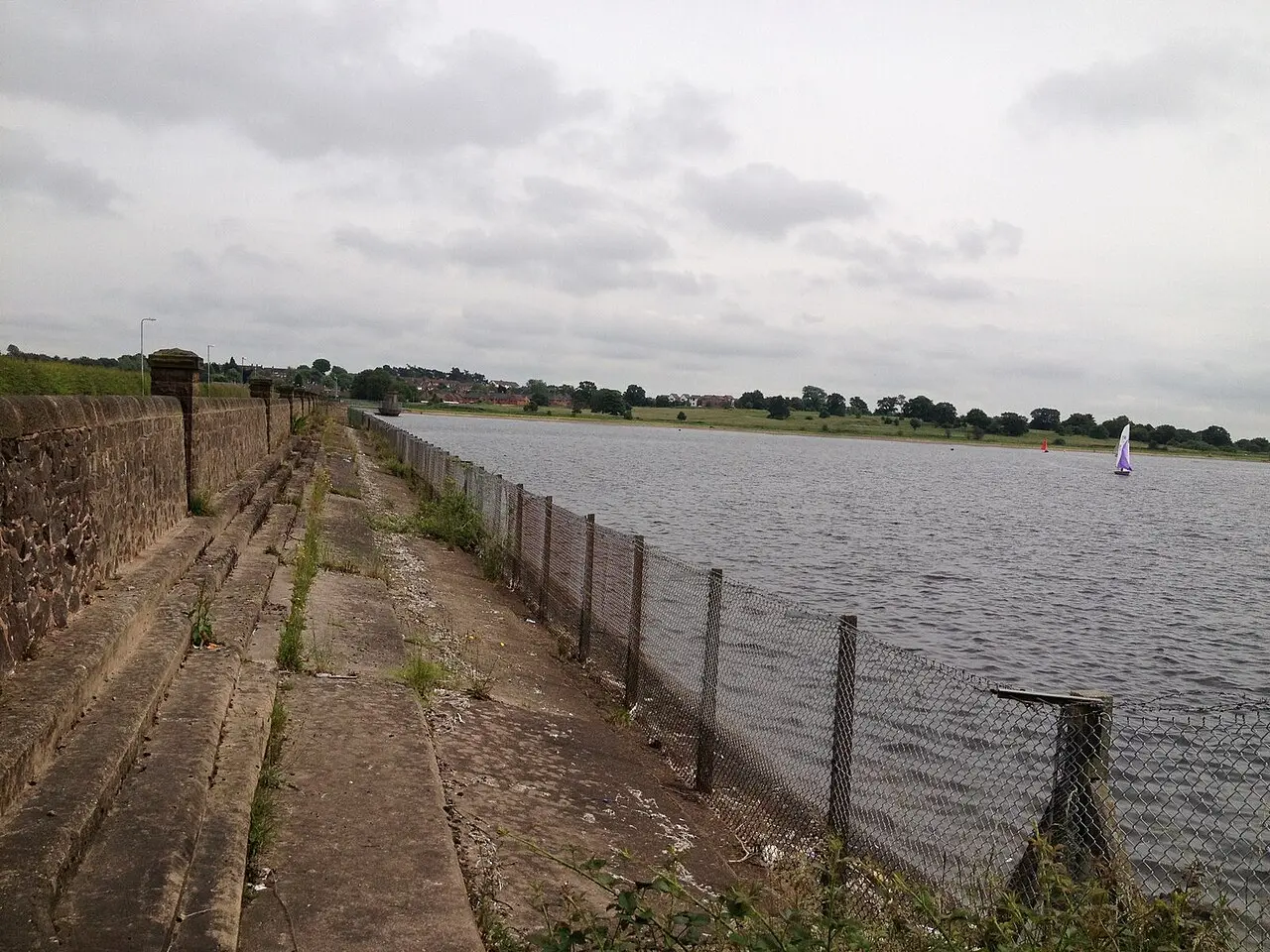 The dam end of Bartley Reservoir