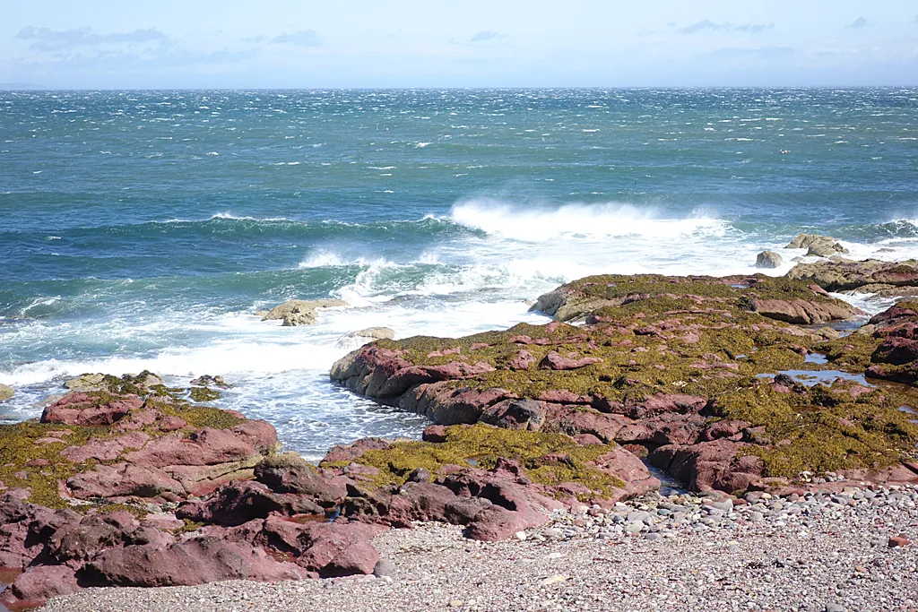 Storm waves breaking on the Scottish coast